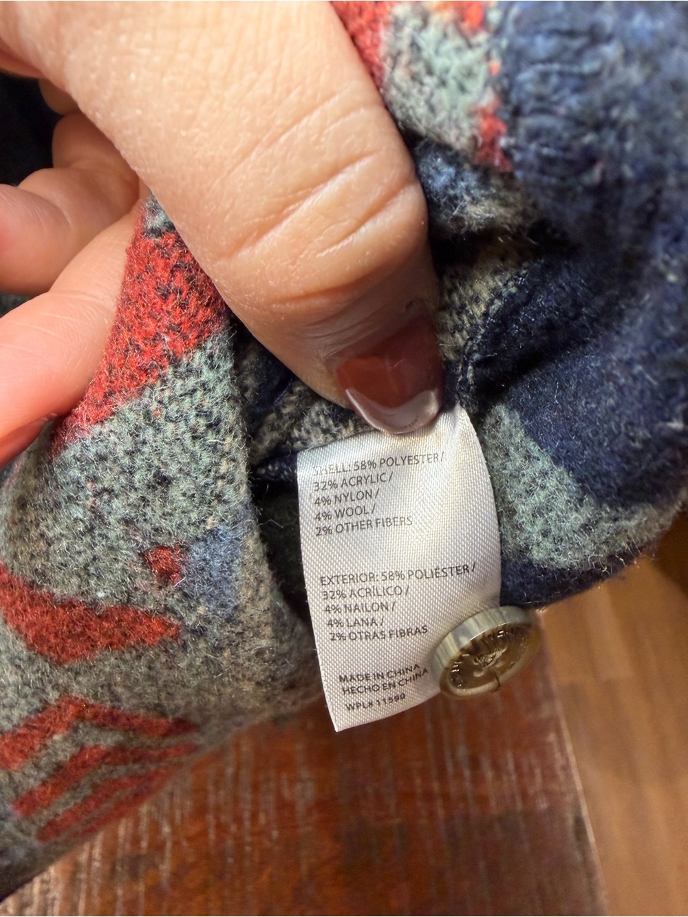 Weatherproof Patterned Button-Down Shirt - Picture 4 of 5